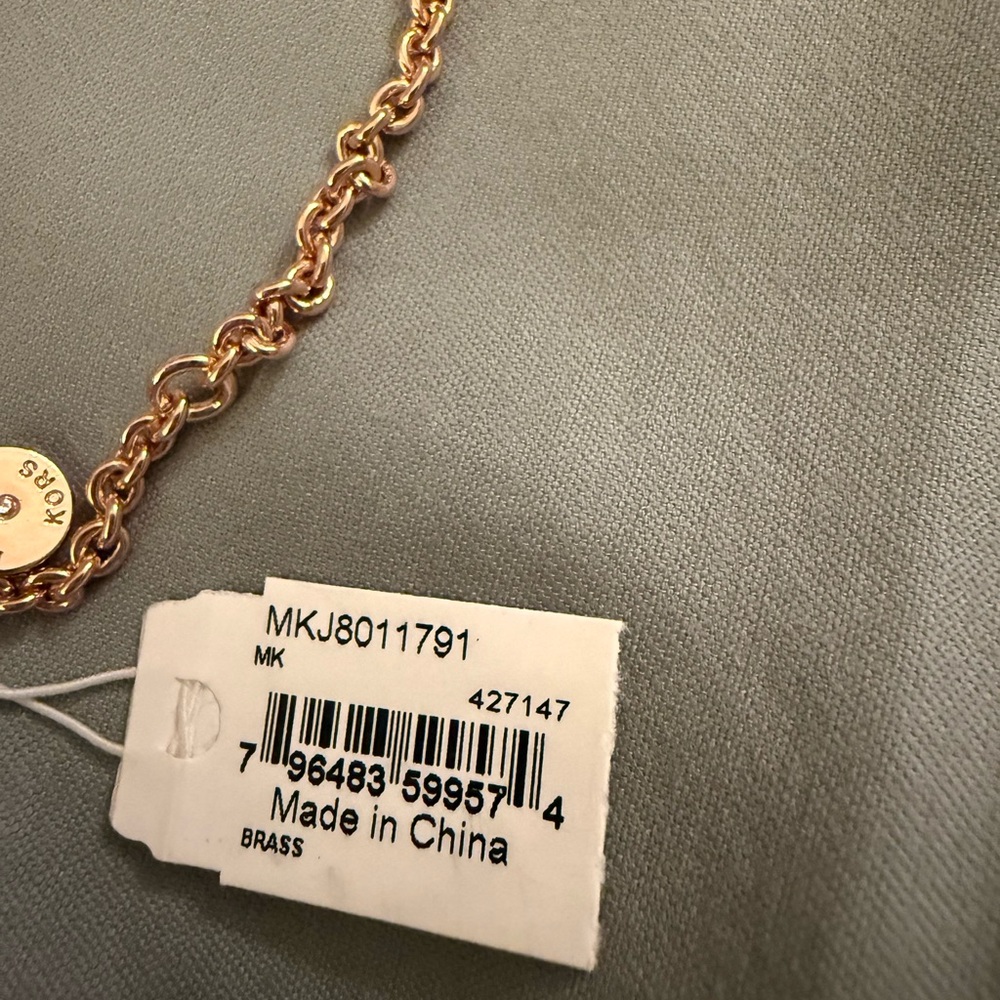 Michael Kors Rose Gold-Tone Bracelet with Logo Discs - Picture 3 of 4